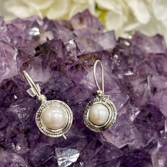 SPECIAL 9 pairs of new sterling silver earrings with Cz & pearl md in Israel - Picture 3 of 8